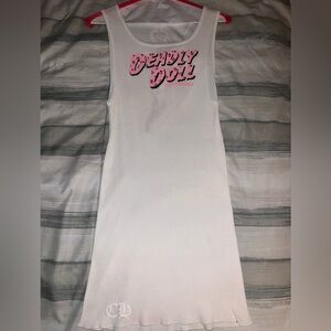 Chrome heart tank dress